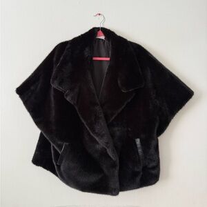Plush Faux Fur Cape